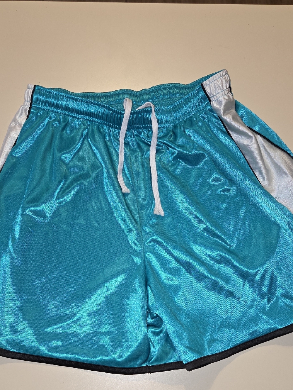 Turquoise Athletic Drawstring Shorts